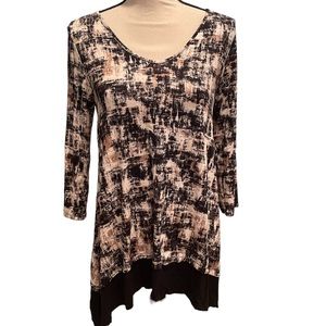 J Jill 3/4 sleeve shark bite tunic top. Size XS